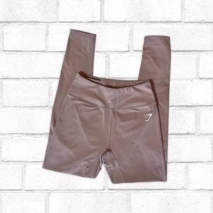 Gymshark Nude Beige High Waisted Athletic Workout Train Leggings